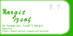 margit izsof business card